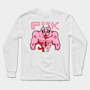 TABCxon #054 Metal Cat Pink Long Sleeve T-Shirt